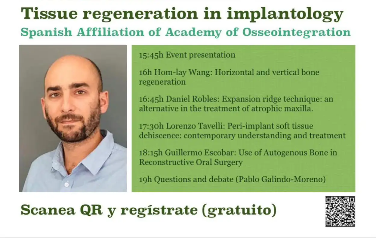 Spanish Affiliation of American Association of Osseointegration - Dr Guillermo Escobar